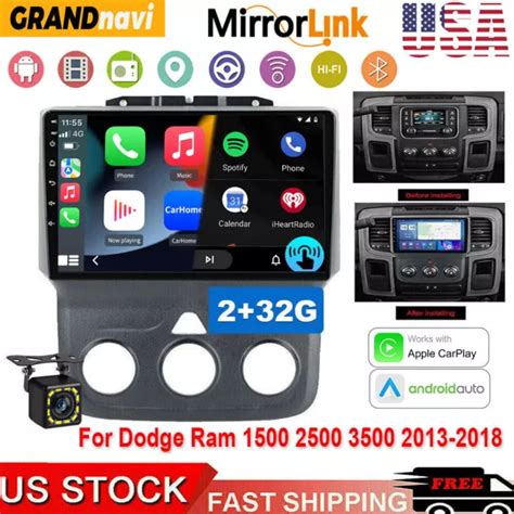 Carplay For Dodge Ram 1500 2500 3500 2013 2018 Android 120 Car Stereo