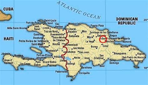 Click full screen icon to open full mode. Map of Dominican Republic and Haiti with study site ...