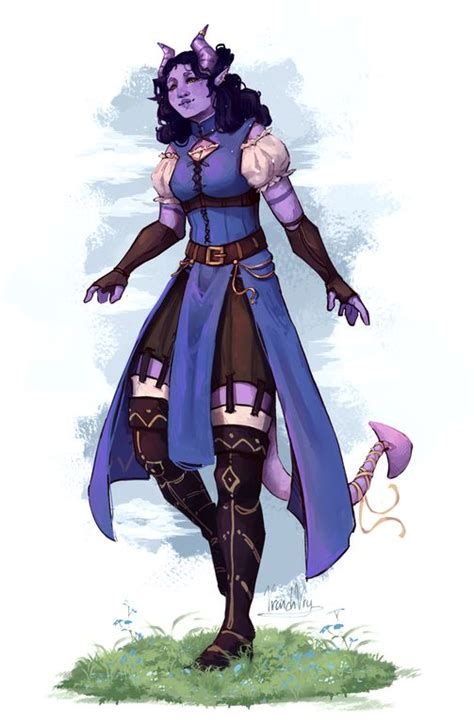 Oc Art Tiefling Rogue Commission Dnd Pathfinder Character