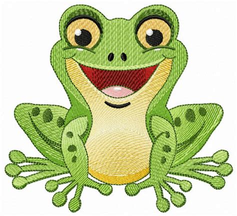 Frog Machine Embroidery Design Embroidery Art And Collectibles Jan