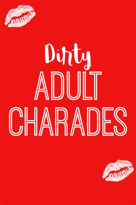 Dirty Adult Charades Printable Game Cards For Date Night At Home