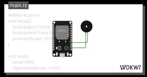 Buzzer Test Wokwi Esp32 Stm32 Arduino Simulator