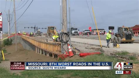 Study Missouris Roads Ranked 8th Worst In Nation