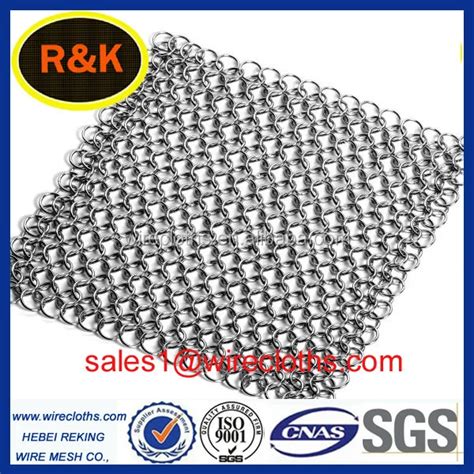 Stainless Steel Chainmail Scrubberstainless Steel Ring Meshchain Mail