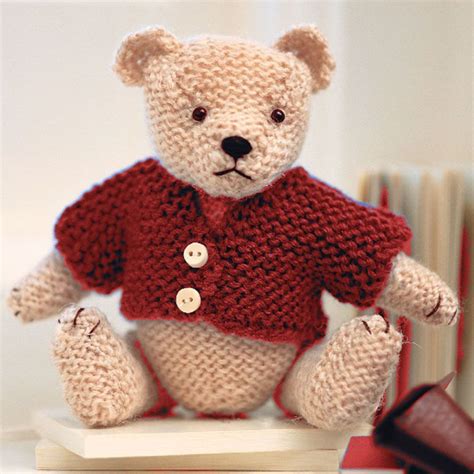 PDF Digital Easy Beginners Garter Stitch Toy Teddy Bear Cm Chunky Wool Knitting Pattern