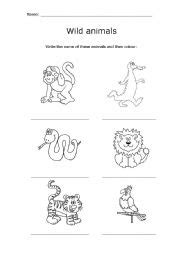 A collection of downloadable worksheets, exercises and activities to teach wild animals, shared by english language teachers. 14 Best Images of Wild Animals Worksheets Preschool ...