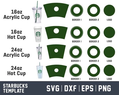 Starbucks Full Wrap Template Svgstarbucks 16 Oz Grande Hot Cup Dimensions Svgfull Wrap