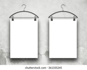 Closeup Two Hanged Paper Sheet Clothes Stock Photo 361335245 Shutterstock