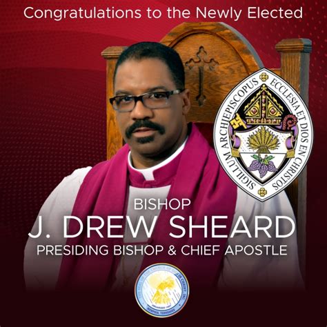 The Church Of God In Christ Elects Bishop J Drew Sheard As Its New