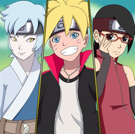 next generation mitsuki boruto sarada by dyamondarts on deviantart