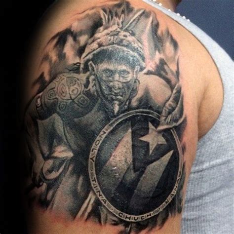 Taino Warriior Mens Upper Arm Shaded Tattoos Maori Modelos Tatuagens De Data Tatuagens De