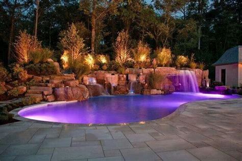 Ooo Purple Pool Lights Swimming Pool Landscaping Swimming Pool
