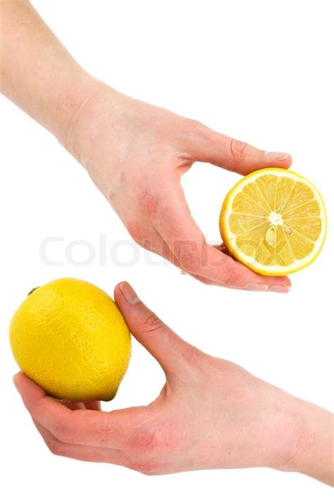 Womans Hands Holding Citrus Fruits Stock Image