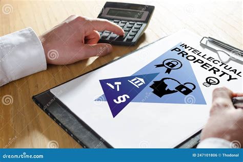 Intellectual Property Concept On A Clipboard Stock Photo Image Of