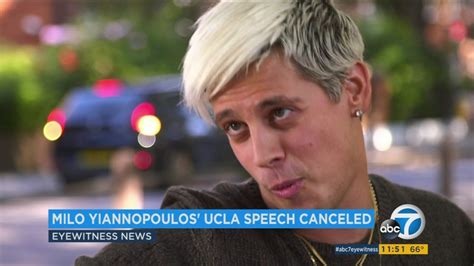 Milo Yiannopoulos Anti Mexico Speech At Ucla Canceled Abc7 Los Angeles