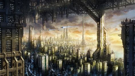 Wallpaper City Cityscape Reflection Futuristic Skyline