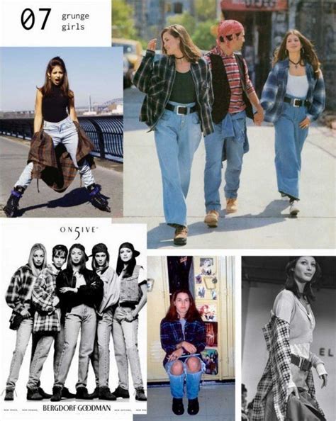 Mujeres Con Pantalones De Mezclilla Y Camisa De 1990s Fashion Trends Fashion Guys 90s Fashion