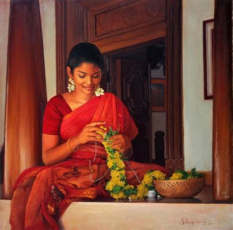 12 Realistic Oil Painting Of Indian Women By S Elayaraja Varnam My