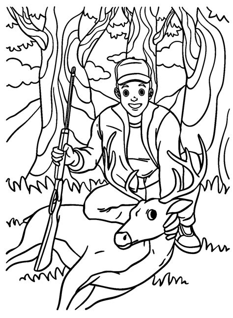 Hunting Coloring Pages Printable for Free Download