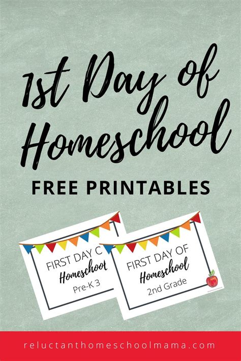 First Day Of Homeschool Free Printables Printable Templates