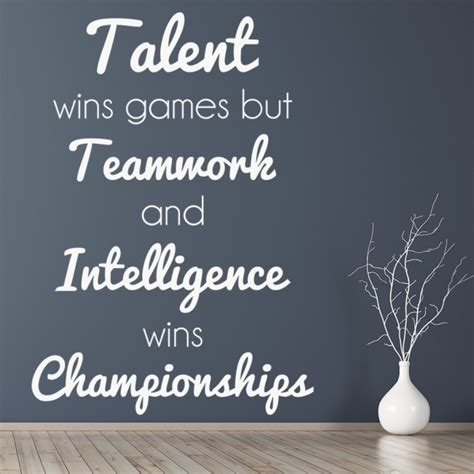 Basketball is one of the most loved sports the world over. Teamwork Wins Sports Quote Wall Sticker