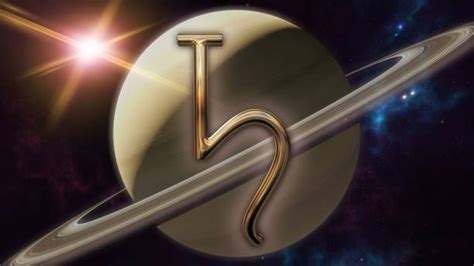 Saturn Zodiac Horoscope Symbol And Planet 3d Rendering Saturn