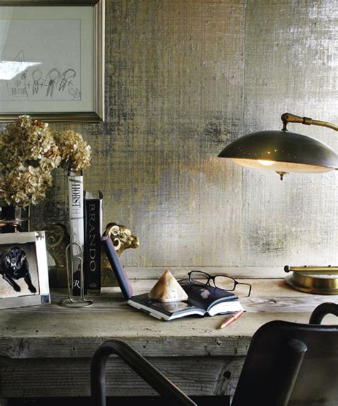 Metallic Grasscloth Wallpaper Nice Touch For Elegant And Vintage