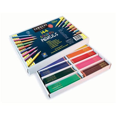 Knowledge Tree Sargent Art Colored Pencil Assortment 8 Colors 144 Count