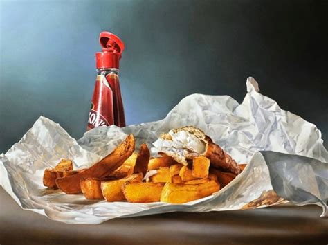 Hyper Realistic Food Painting By Tjalf Sparnaay ~ Art Projects Art Ideas