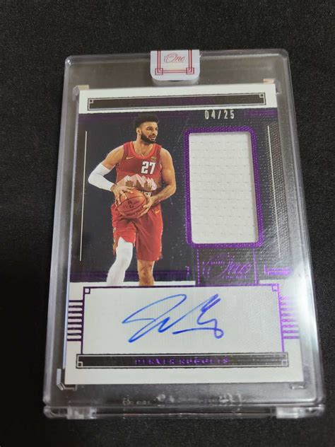 【目立った傷や汚れなし】2020 Panini One And One Basketball Jamal Murray Jersey Autograph 25 Nba の落札情報詳細