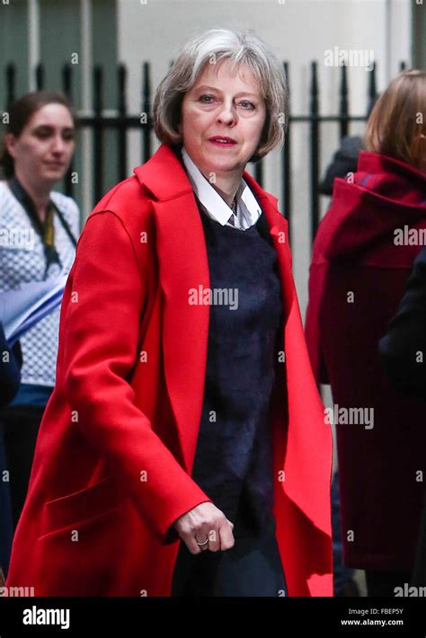 Home Secretary Teresa May Walks Along Downing St Featuring Teresa May Mp Where London United
