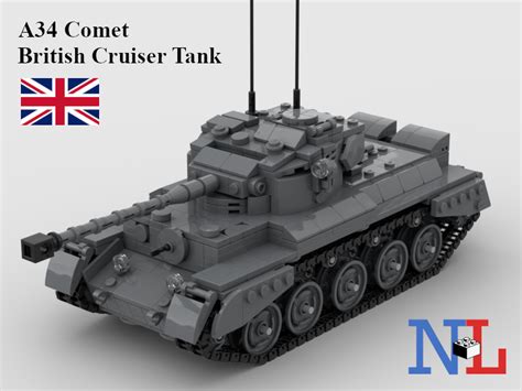 Lego Moc Ww2 A34 Comet British Tank By Nlbricks Rebrickable Build