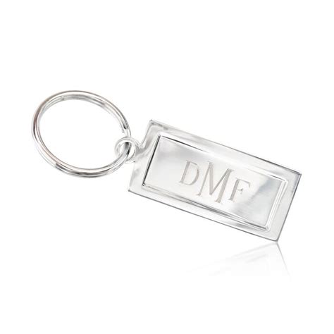 Sterling Silver Personalized Rectangle Keychain Ross Simons