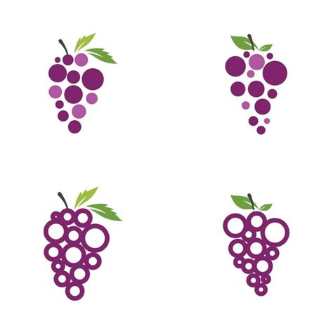 Grapes Vector Icon Illustration Design Grape Vector Leaf Png And