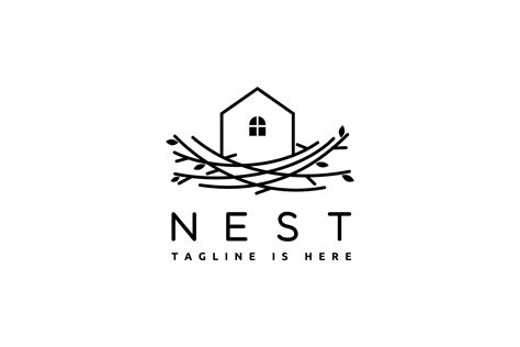 Nest Home Illustration Logo Icon Design Graphic By Quatrovio · Creative