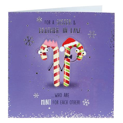 Buy Christmas Card Sister And Brother In Law Candy Canes For Gbp 149