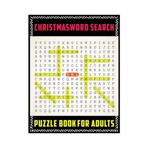 Christmas Word Search Puzzle Book For Adults A Unique Large Print