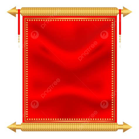 Scroll Paper Ribbon Red Gold Color Text Vector Design Background