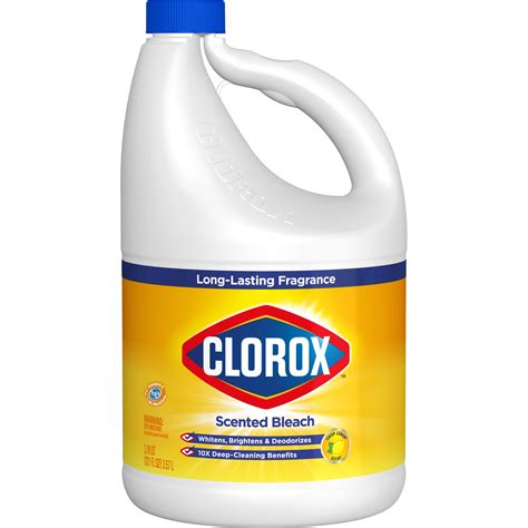 Clorox Liquid Bleach Crisp Lemon Scent 121 Oz Bottle