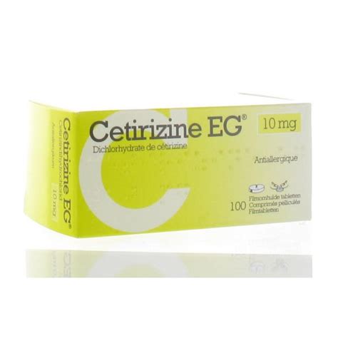 Cetirizine Eg Comprimes 100 X 10 Mg Comprimés Pharmacodel Votre