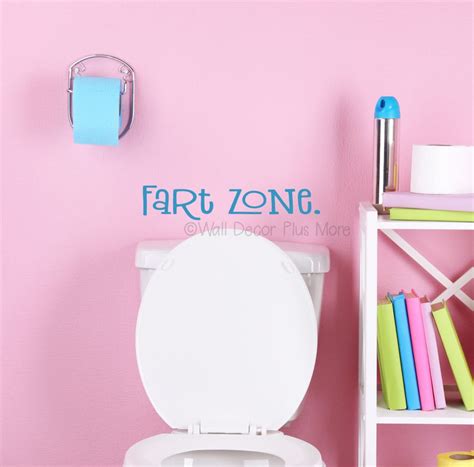 Funny Bathroom Wall Sticker Fart Zone Decal Art Lettering Decor Words