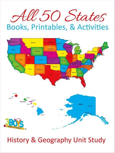 50 State Unit Study Guide Resources Geography For Kids Us States