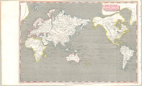 The World On Mercators Projection Curtis Wright Maps