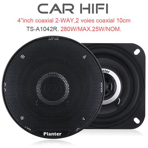 2pcs Car Audio Speaker 4 Inch Car Coaxial Speaker For Auto Subwoofer