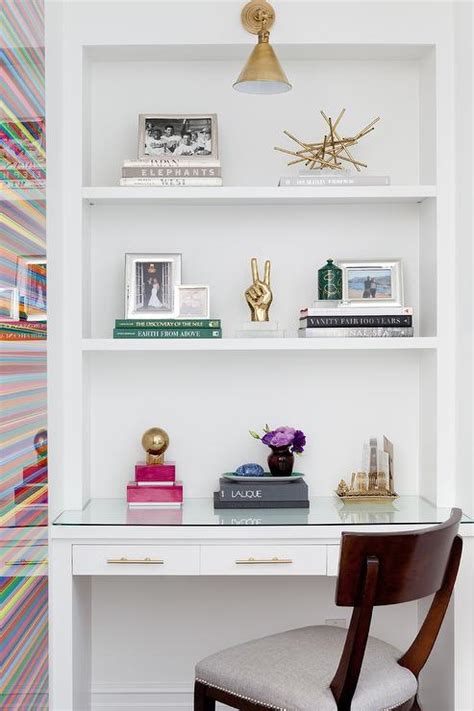 File Cabinets Under Wall to Wall Floating Desk ... Wire shelving home depot canada.