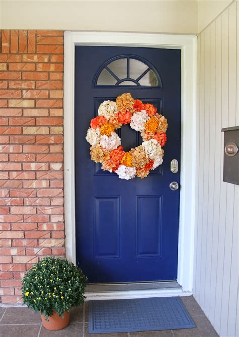 Diy Easy Fall Wreath And Front Door Makeover