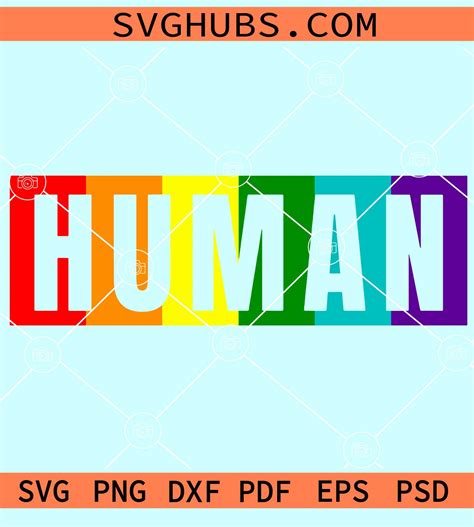 Human LGBT Svg Lgbt Svg Pride Svg Rainbow Svg LGBT Human Rights SVG