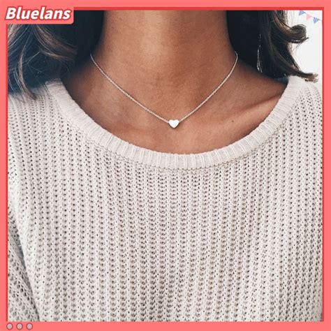 【bluelans】fashion Love Heart Pendant Chain Necklace Shopee Philippines