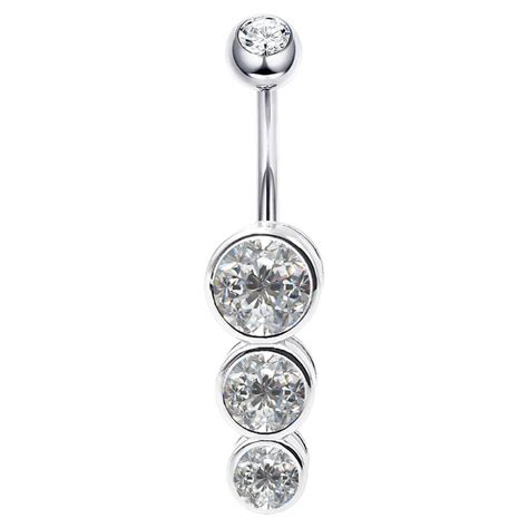 Sterling Silver Belly Button Ringsreal 925 Sterling Silver14g