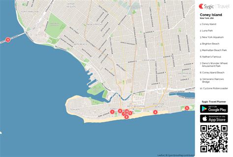 Coney Island Printable Tourist Map Sygic Travel